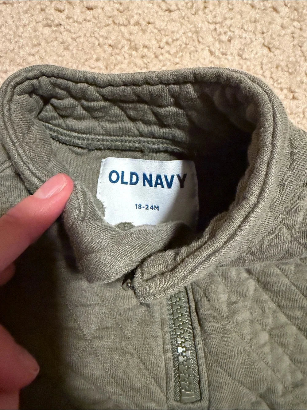 Old Navy toddler boy sweatshirt quarter zip